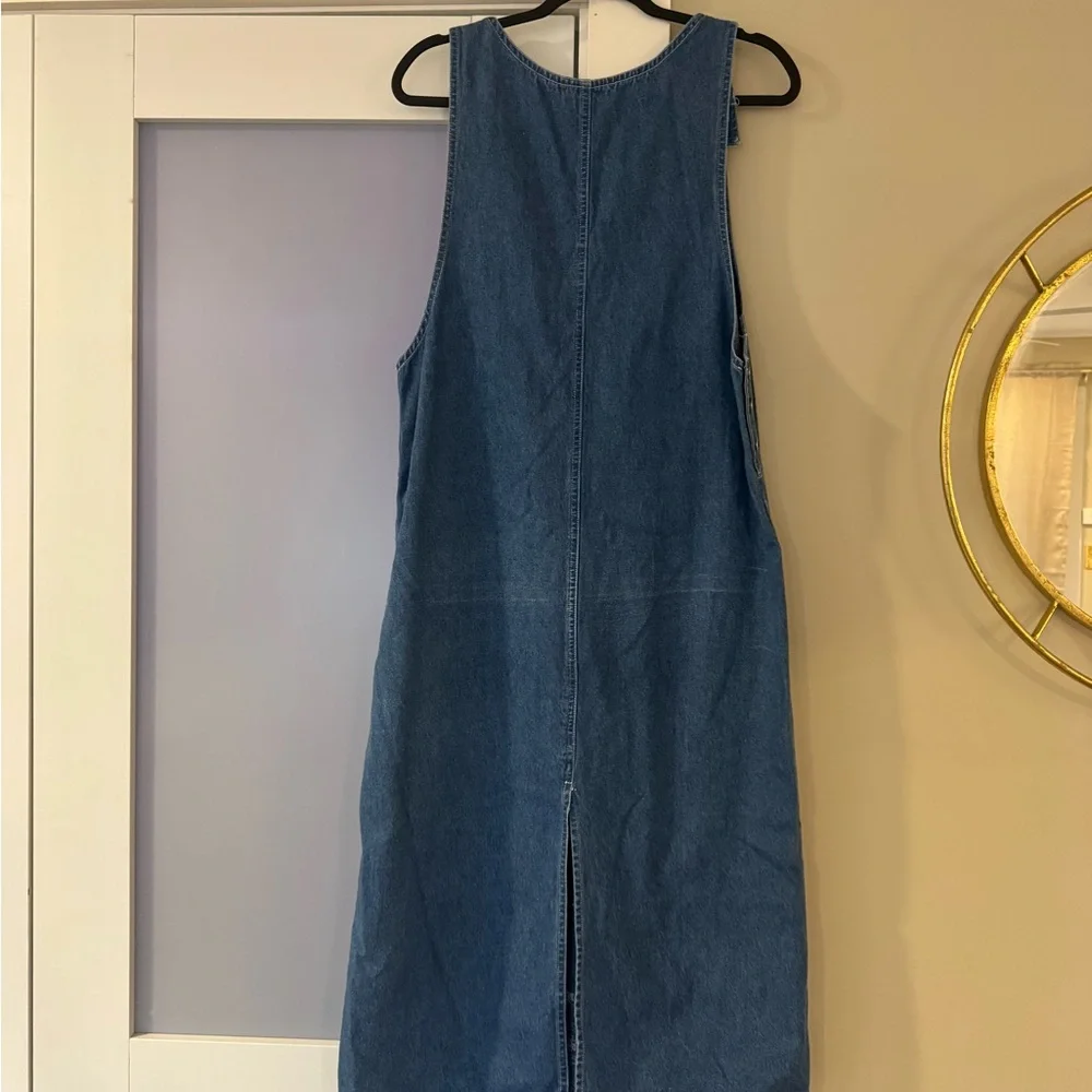 Vintage Embroidered Blue Denim Dress - Picture 9 of 14
